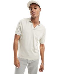 ASOS - Knitted Lightweight Cotton Notch Neck Polo - Lyst
