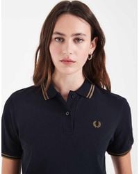 Fred Perry - Short Sleeve Twin Tipped Logo Polo Shirt - Lyst