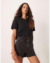 Abercrombie & Fitch - High Rise Dad Denim Short - Lyst