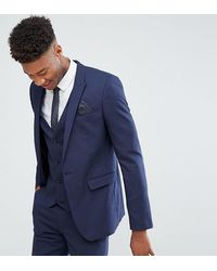 ASOS Tall Skinny Suit Jacket - Blue