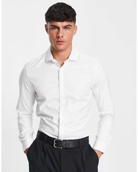 ASOS - – schmal geschnittenes twill-hemd mit cutaway-kragen - Lyst