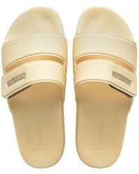 Havaianas - Sliders Color Crema Con Doppia Fascetta - Lyst