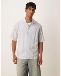 Mango - Linen Mix Short Sleeve Shirt - Lyst