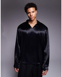 ASOS - Oversized Satin Overhead Shirt - Lyst