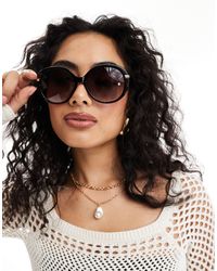 New Look - Oversized Round Sunglasses - Lyst