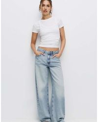 Pull&Bear - Jeans Larghi Oversize Pallido - Lyst