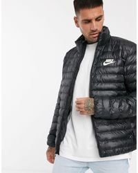 nike black puffer jacket mens
