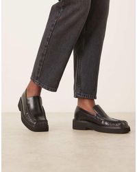 ASOS - Myrtle Square Toe Loafers - Lyst