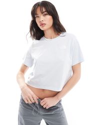 The North Face - Simple dome - t-shirt taglio corto azzurra con logo - Lyst
