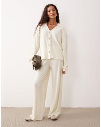 ASOS - – weiche hose aus angerautem rippstrick - Lyst
