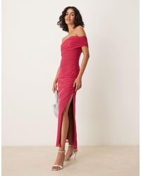 Abercrombie & Fitch - Maxi Bandeau-Jurk Met Bloemenprint - Lyst