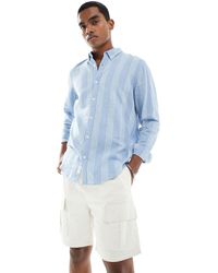Hollister - Long Sleeve Linen Blend Shirt - Lyst