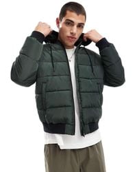 Another Influence - Contrast Hood Quilted Bomber Jacket - Lyst