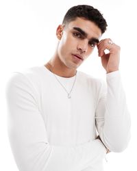 ASOS - – langärmliges, geripptes basic-t-shirt - Lyst