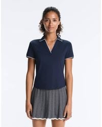Oysho - Comfortlux Short Sleeve Piping Polo Shirt - Lyst