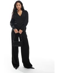 ASOS - Lyocell Wide Leg Dad Trouser Co Ord - Lyst