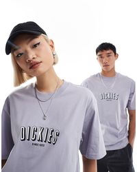 Dickies - Camiseta lila con logo central grande clarksville exclusiva en asos - Lyst