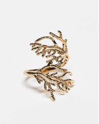 ASOS - Anello Dorato Con Design A Forma Di Corallo - Lyst