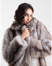 ASOS - Jas Van Imitatiebont Met Vintage Look En Strepen - Lyst