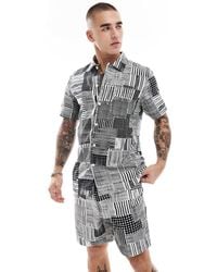 Farah - – chiltern – kurzärmliges hemd mit archivdruck - Lyst