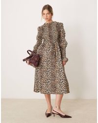 Y.A.S - Shirred Long Sleeve Detail Maxi Dress - Lyst