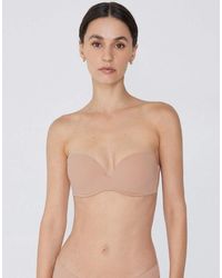 Tezenis - New York Padded Microfibre Bandeau Bra - Lyst