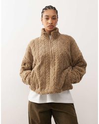 Noisy May - Half Zip Fluffy Fleece - Lyst