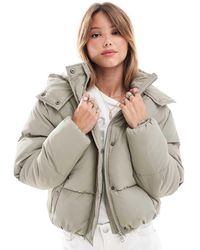 Brave Soul - Cropped Gewatteerd Jack Met Capuchon - Lyst