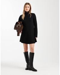 ASOS - Supersoft High Neck Trapeze Mini Dress - Lyst