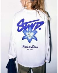 Pull&Bear - Stwd Flower Graphic T-Shirt - Lyst