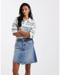Levi's - Deconstructed Denim Mini Skirt - Lyst