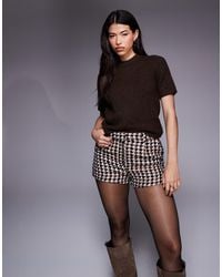 River Island - Boucle Tailored Shorts - Lyst