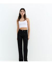 Pull&Bear - Tall Straight Wide-Leg Jeans - Lyst
