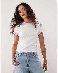 ASOS - Short Sleeve Baby Tee With Contrast Ringer - Lyst