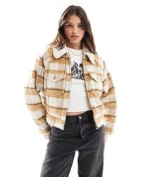Levi's - Chaqueta A Cuadros De Estilo Años 90 Con Cremallera De Mezcla De Lana De - Neutro - Lyst