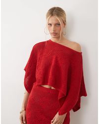 ASOS - Poncho d'ensemble en maille et dentelle fleurie - Lyst