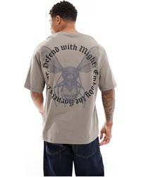 ADPT - T-shirt oversize avec imprimé abeille au dos - marron - Lyst
