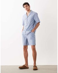 ASOS - Gestreepte Short Met Wijde Pijpen - Lyst