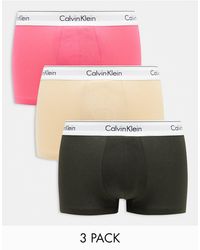 Calvin Klein - Modern Cotton 3-pack Stretch Trunks - Lyst