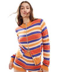 Daisy Street - Zip Up Ombre Stripe Knit Jumper (part Of A Set) - Lyst
