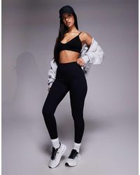 4505 - Seamless Baby Rib Knit High Waist Gym leggings - Lyst