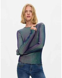 Desigual - Iridescent Knit Sweater - Lyst