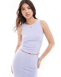 ASOS - Seamless Sculpting Broderie Detail Tank Top Co-ord - Lyst