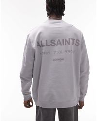 AllSaints - Underground Oversized Sweatshirt - Lyst