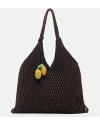 Pull&Bear - Embellished Macramé Tote Bag - Lyst