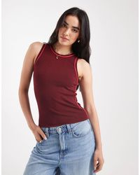JJXX - Racer Knit Vest Top With Seam Detail - Lyst