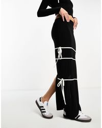 ASOS - Maxi Skirt Co Ord With Contrast Strap Detailing - Lyst