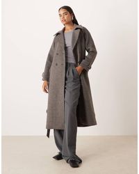Abercrombie & Fitch - Wool Blend Maxi Trench Coat - Lyst
