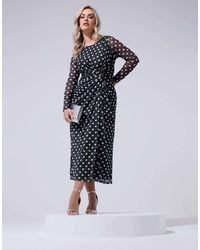 Yours Clothing - Polka Dot Maxi Dress - Lyst