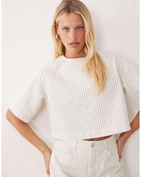 ASOS - Denim Boxy T-shirt - Lyst